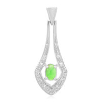 Pendentif en argent et Chrysoprase impériale