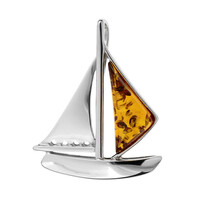 Pendentif en argent et Ambre baltique
