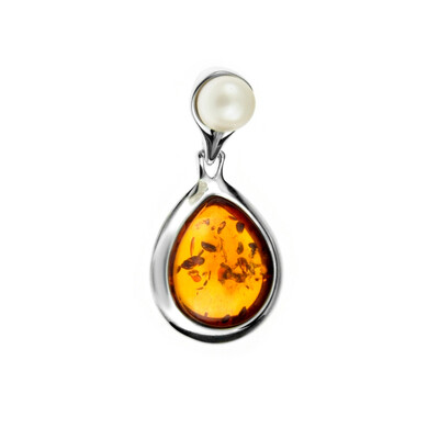 Pendentif en argent et Ambre baltique (dagen)