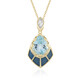 Collier en argent et Topaze bleu ciel (Adela Silber)