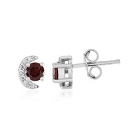 Boucles d'oreilles en argent et Grenat du Mozambique