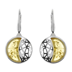 Boucles d'oreilles en argent et Ambre baltique
