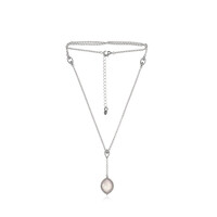 Collier en argent et Quartz rose