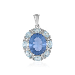Pendentif en argent et Fluorite à couleur changeante