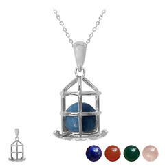 Collier en argent et Opale bleue