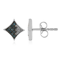 Boucles d'oreilles en argent et Diamant I3 (J)