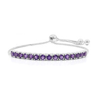 Bracelet en argent et Améthyste de Zambie
