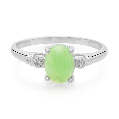 Bague en argent et Chrysoprase impériale