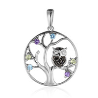 Pendentif en argent et Topaze bleu Suisse