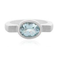 Bague en argent et Topaze bleu ciel