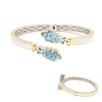 Bracelet en argent et Aigue-marine (Gems en Vogue)