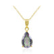 Collier en argent et Quartz mystique vert