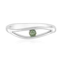 Bague en argent et Apatite chromifère