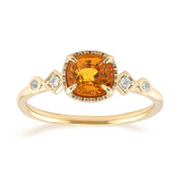 Bague en or et Saphir orange de Ban Ka Cha