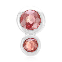 Pendentif en argent et Saphir orange