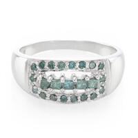 Bague pour homme en argent et Diamant fantaisie