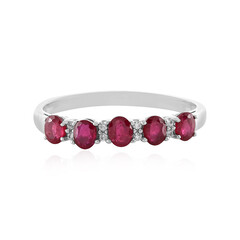 Bague en argent et Rubis de Madagascar