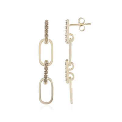 Boucles d'oreilles en or et Diamant champagne I2 (de Melo)