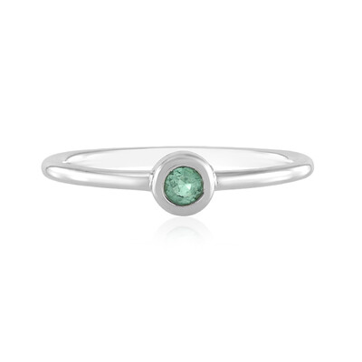 Bague en argent et Emeraude de Colombie