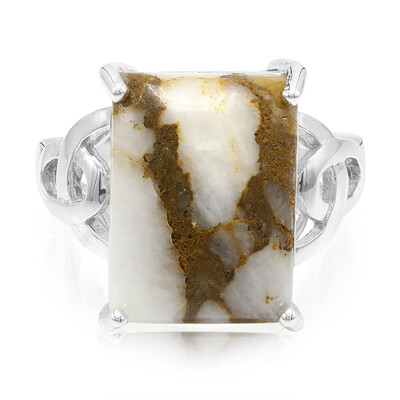 Bague en argent et Quartz Dinosaure
