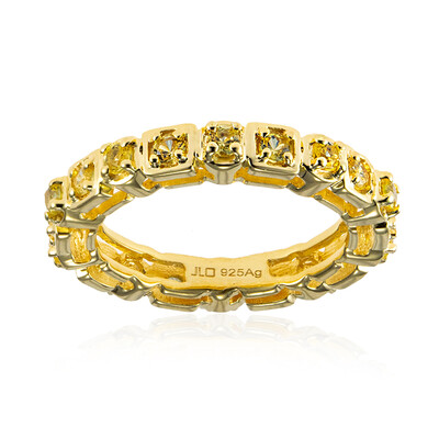 Bague en argent et Saphir jaune