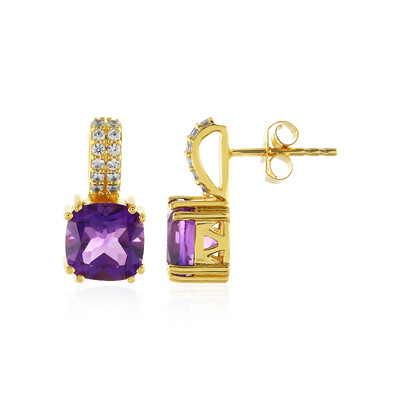 Boucles d'oreilles en argent et Améthyste de Sibérie