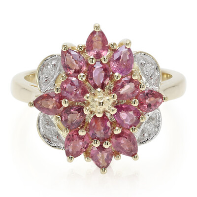 Bague en or et Saphir Padparadscha non chauffé