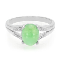 Bague en argent et Chrysoprase impériale