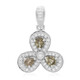 Pendentif en argent et Saphir vert non chauffé