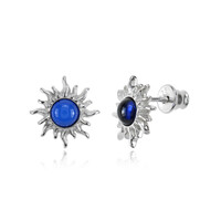 Boucles d'oreilles en argent et Ambre bleue de Colombie