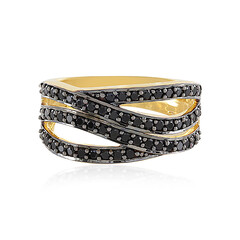 Bague en argent et Spinelle noir