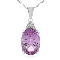 Collier en argent et Améthyste Rose de France