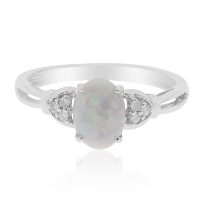 Bague en or et Opale d'Australie
