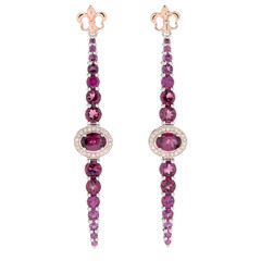 Boucles d'oreilles en argent et Grenat Rhodolite (Dallas Prince Designs)