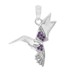 Pendentif en argent et Améthyste de Zambie