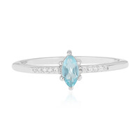 Bague en argent et Apatite bleue
