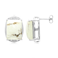 Boucles d'oreilles en argent et Magnésite