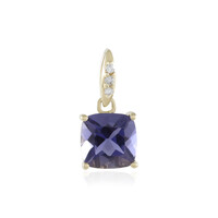Pendentif en or et Iolite de Madagascar