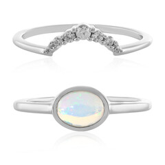 Bague en argent et Opale Welo