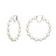 Boucles d'oreilles en argent et Perle blanche de culture d'eau douce