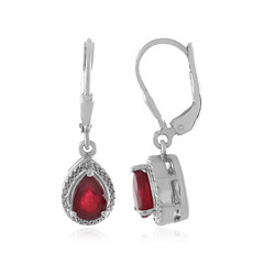 Boucles d'oreilles en argent et Rubis de Madagascar