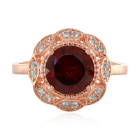 Bague en argent et Grenat du Mozambique