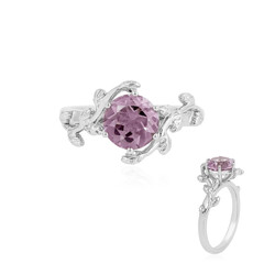 Bague en argent et Améthyste Rose de France