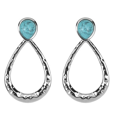 Boucles d'oreilles en argent et Turquoise (dagen)