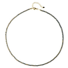 Collier en argent et Hématite mystique verte