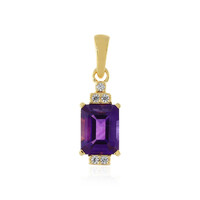 Pendentif en argent et Améthyste de Zambie