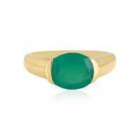 Bague en argent et Onyx vert