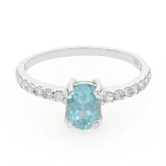 Bague en argent et Apatite bleue