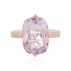 Bague en argent et Améthyste Rose de France