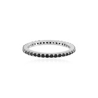 Bague en argent et Spinelle noir